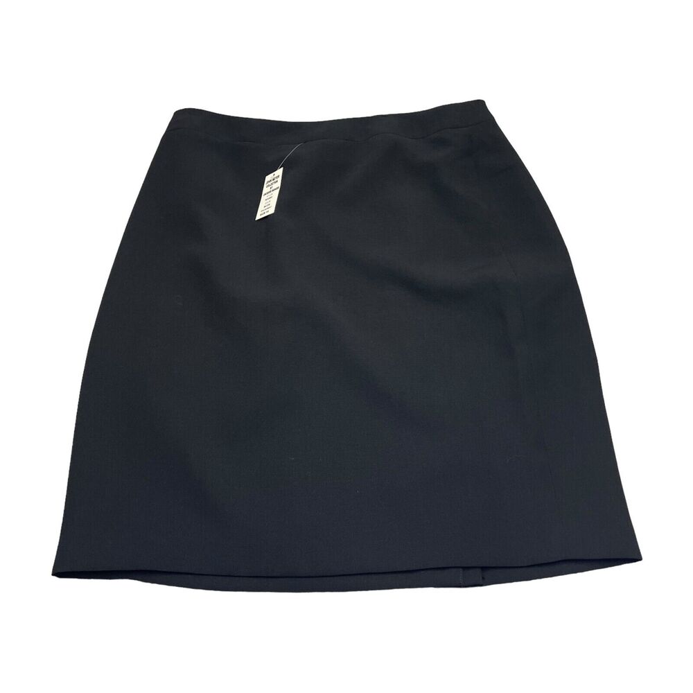 John Meyer A-Line Skirt Women's 14 Black 100% Polyester Lined Back Zip Classic - Picture 1 of 7